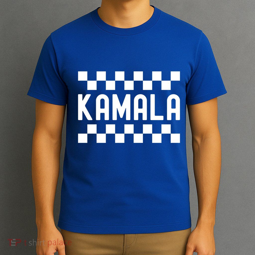 Checkered Kamala Black And White Checkerboard Funny Gift T-Shirt