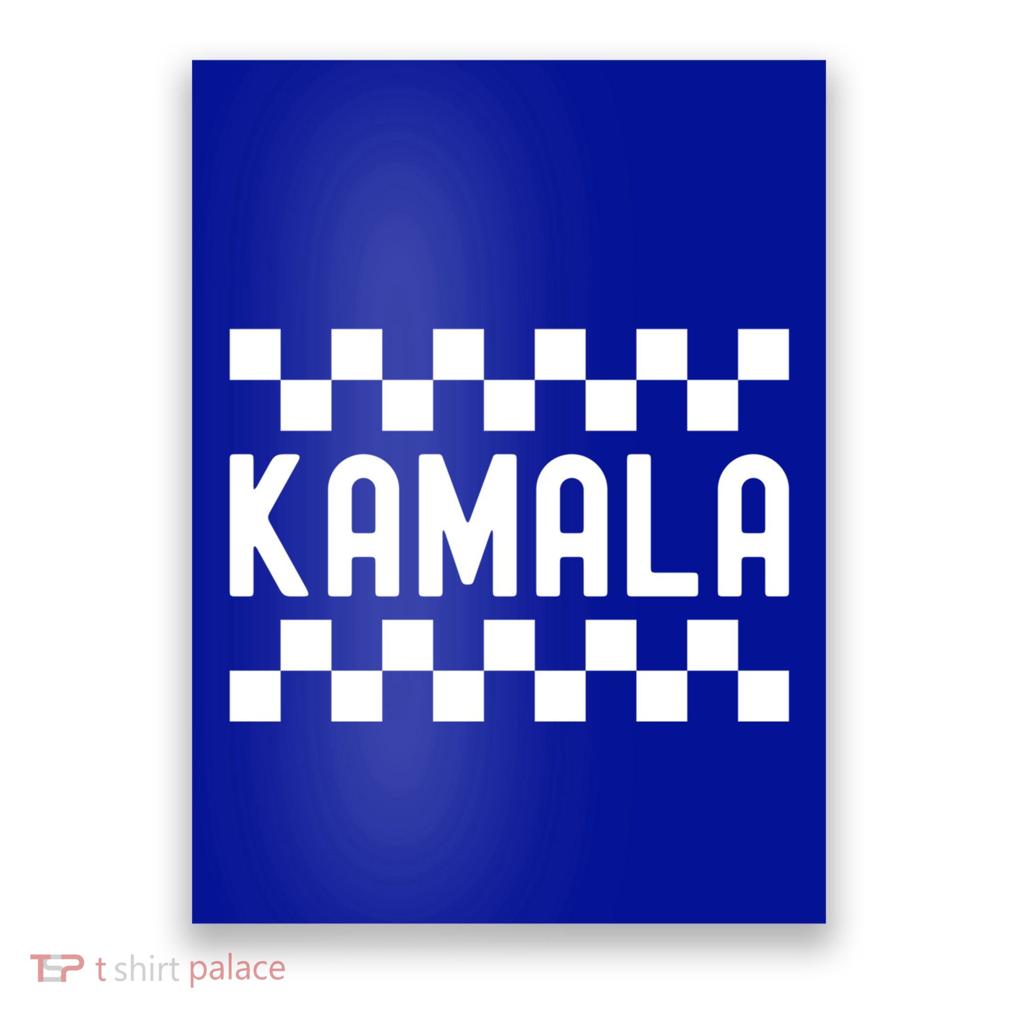 Checkered Kamala Black And White Checkerboard Funny Gift Poster