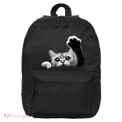 Cute Kitten Big Eyes Cat Outstretched Paw 16 in Basic Backpack