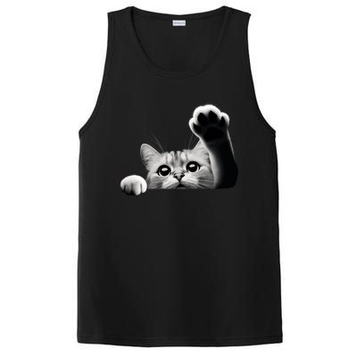 Cute Kitten Big Eyes Cat Outstretched Paw PosiCharge Competitor Tank