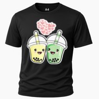 Cute Kawaii Boba Bubble Tea Cooling Performance Crew T-Shirt
