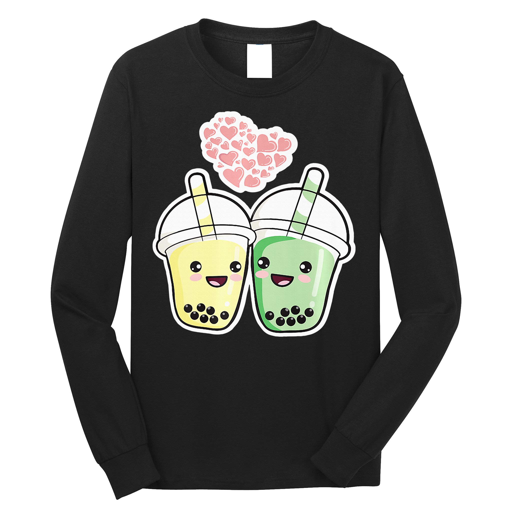 Cute Kawaii Boba Bubble Tea Long Sleeve Shirt