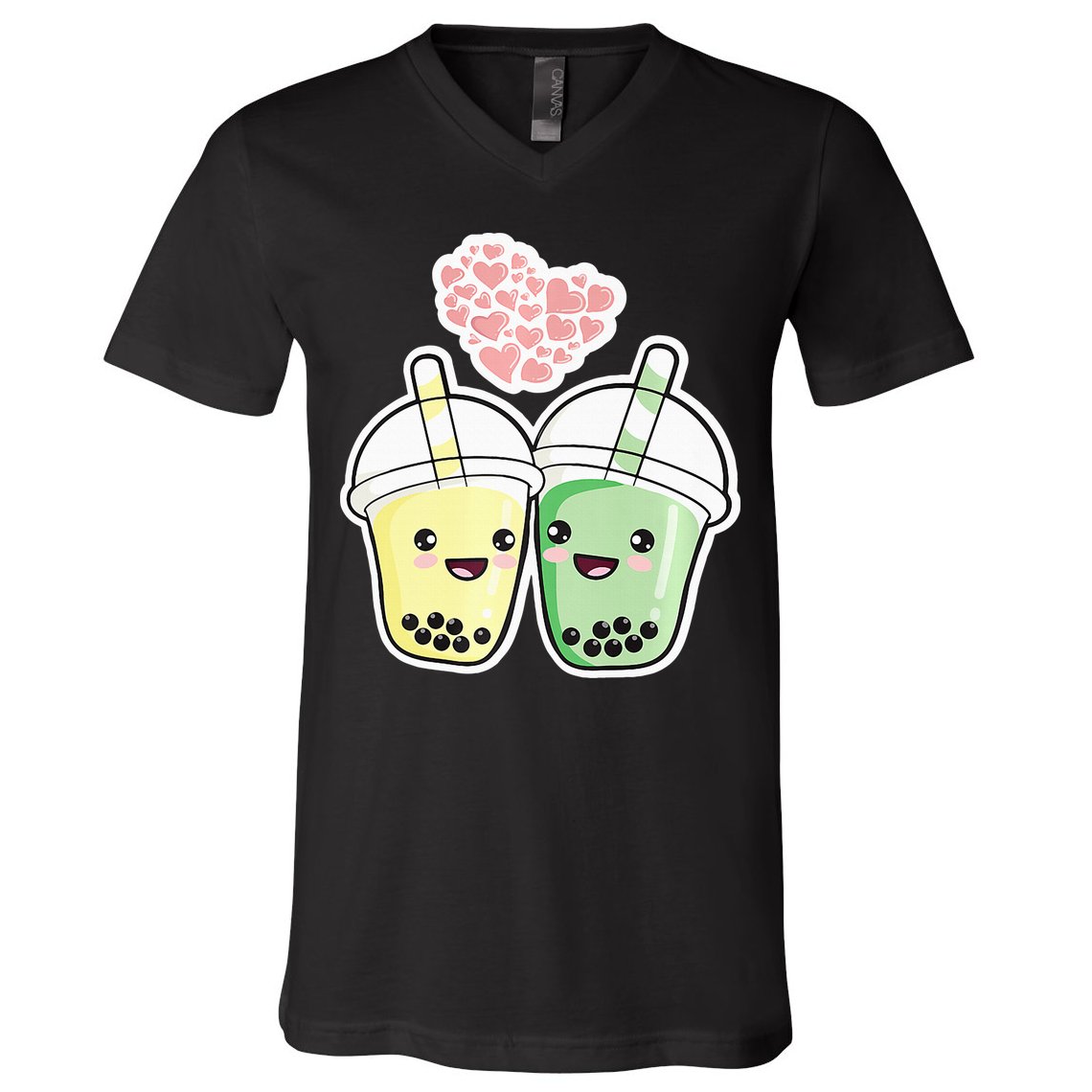 Cute Kawaii Boba Bubble Tea V-Neck T-Shirt
