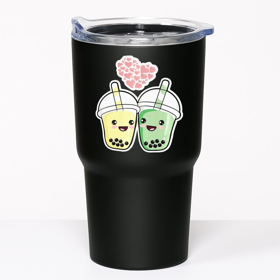 Cute Kawaii Boba Bubble Tea Tumbler