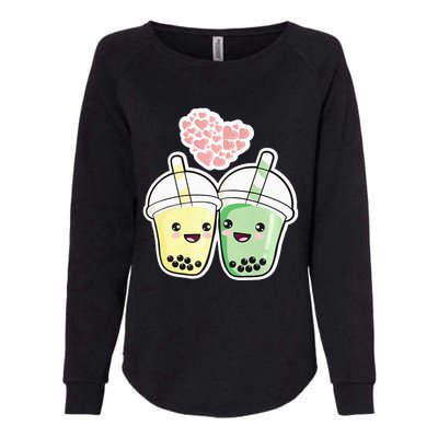 Cute Kawaii Boba Bubble Tea Womens California Wash Sweatshirt