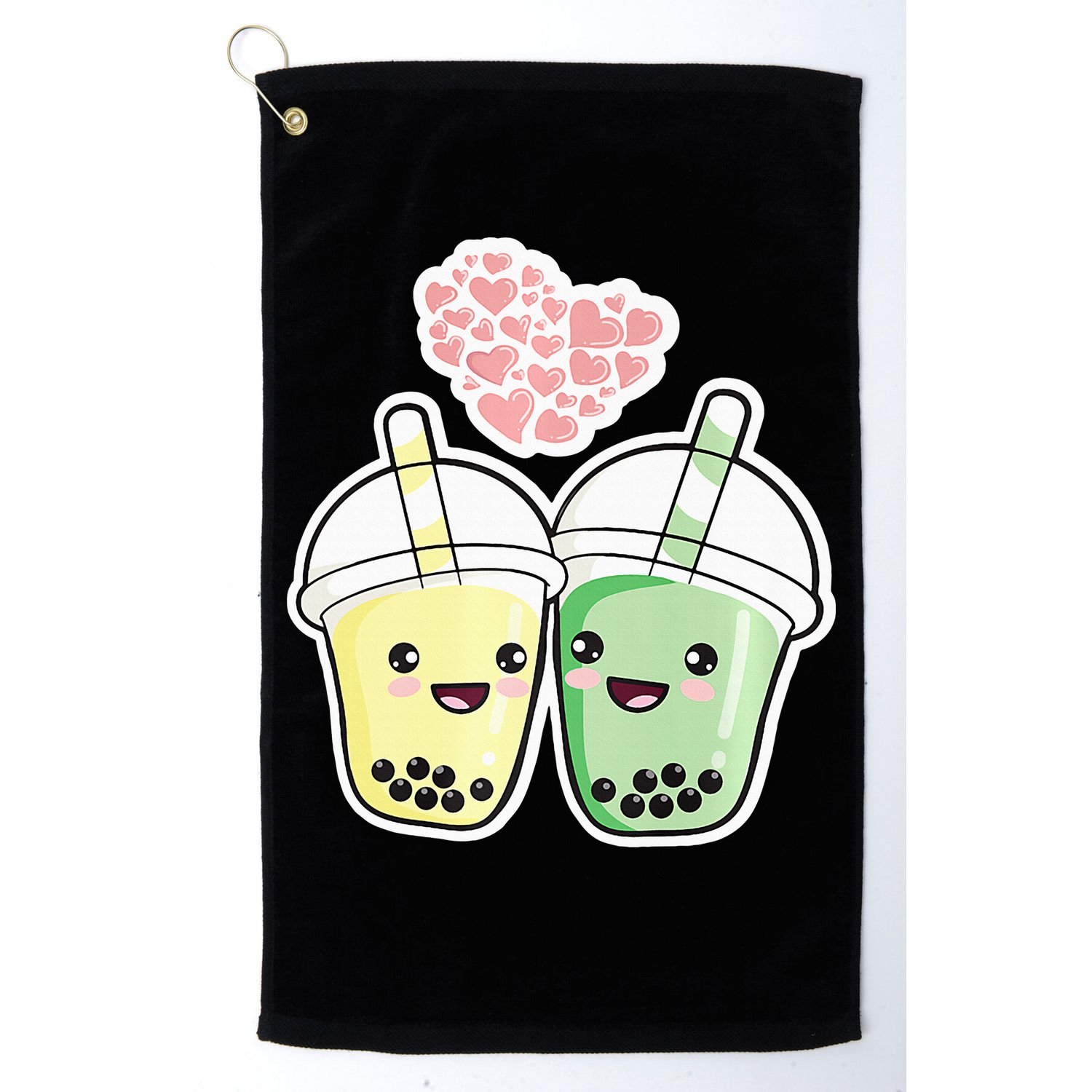Cute Kawaii Boba Bubble Tea Golf Towel