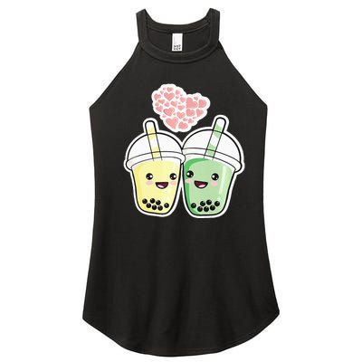 Cute Kawaii Boba Bubble Tea Women’s Perfect Tri Rocker Tank