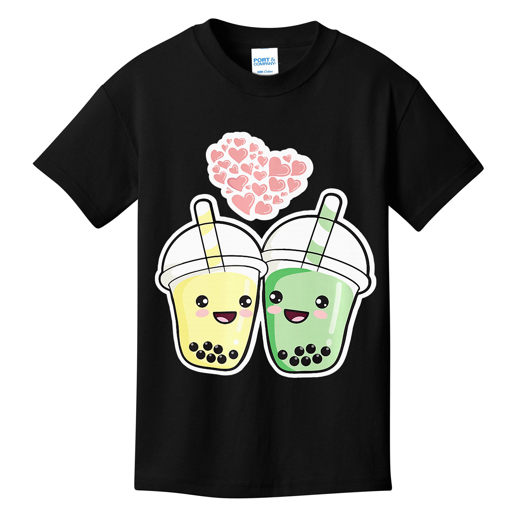 Cute Kawaii Boba Bubble Tea Kids T-Shirt