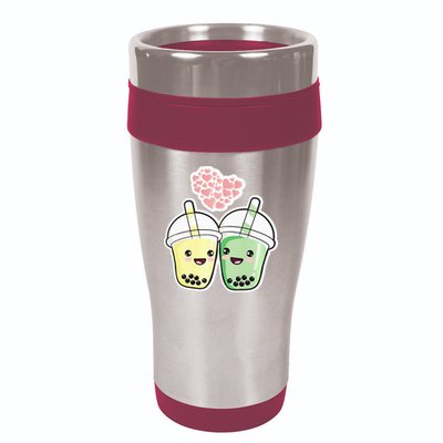 Cute Kawaii Boba Bubble Tea 16oz Travel Tumbler