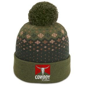 Cowboy Killers Bull Skull Howdy Punchy Western Country Music The Baniff Cuffed Pom Beanie