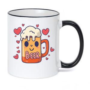 Cute Kawaii Beer Mug Beer Love 11oz Black Color Changing Mug