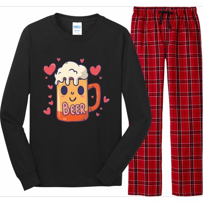 Cute Kawaii Beer Mug Beer Love Long Sleeve Pajama Set