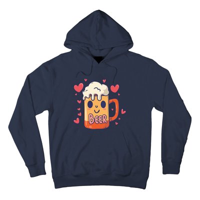 Cute Kawaii Beer Mug Beer Love Hoodie