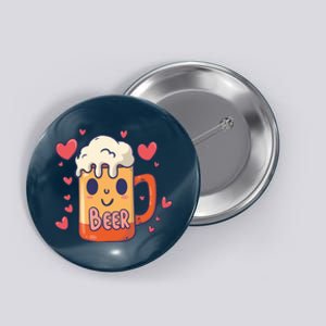 Cute Kawaii Beer Mug Beer Love Button