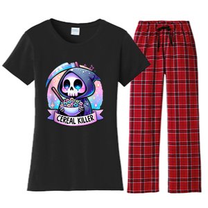 Cereal Killer Breakfast Cereal Bowl Cereals Skull Skeleton Women's Flannel Pajama Set