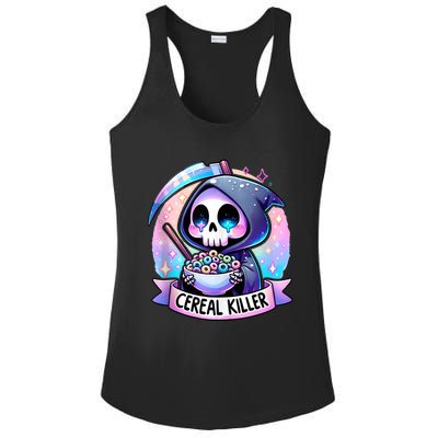 Cereal Killer Breakfast Cereal Bowl Cereals Skull Skeleton Ladies PosiCharge Competitor Racerback Tank