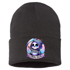 Cereal Killer Breakfast Cereal Bowl Cereals Skull Skeleton Sustainable Knit Beanie