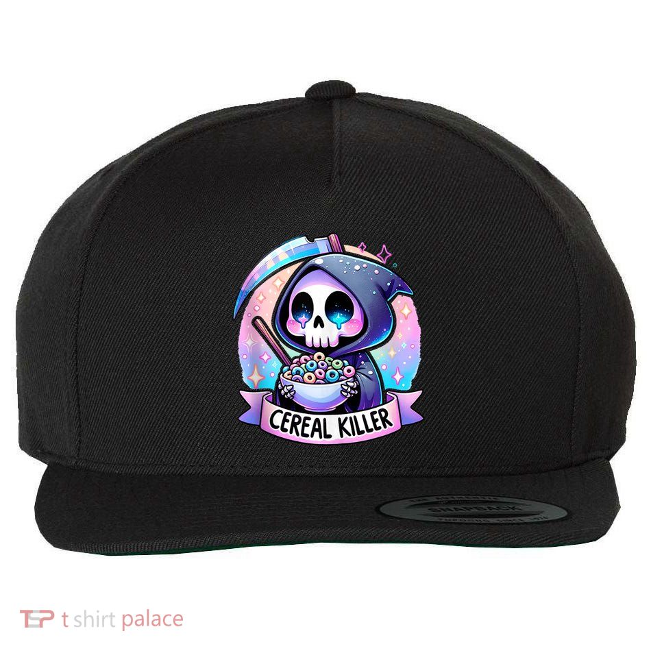 Cereal Killer Breakfast Cereal Bowl Cereals Skull Skeleton Wool Snapback Cap