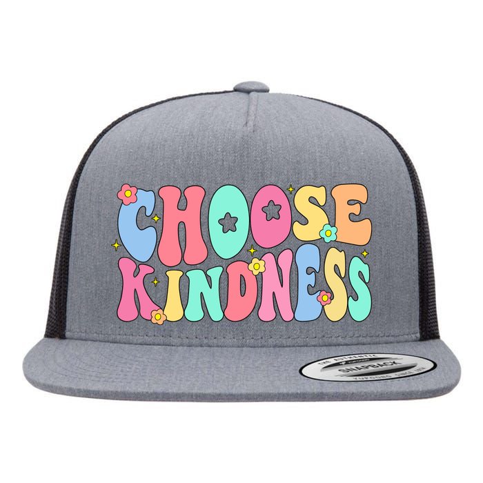 Choose Kindness Be Kind Inspirational Teacher Flat Bill Trucker Hat