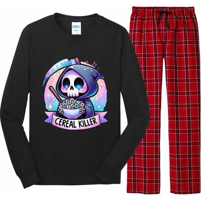 Cereal Killer Breakfast Cereal Bowl Cereals Skull Skeleton Gift Long Sleeve Pajama Set