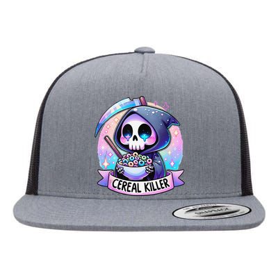 Cereal Killer Breakfast Cereal Bowl Cereals Skull Skeleton Gift Flat Bill Trucker Hat