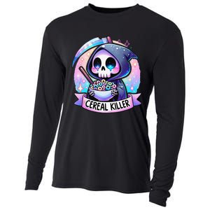 Cereal Killer Breakfast Cereal Bowl Cereals Skull Skeleton Gift Cooling Performance Long Sleeve Crew