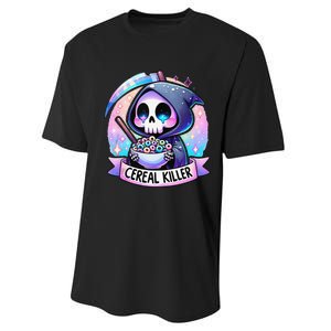 Cereal Killer Breakfast Cereal Bowl Cereals Skull Skeleton Gift Performance Sprint T-Shirt