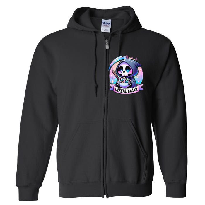 Cereal Killer Breakfast Cereal Bowl Cereals Skull Skeleton Gift Full Zip Hoodie