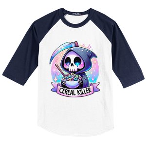 Cereal Killer Breakfast Cereal Bowl Cereals Skull Skeleton Gift Baseball Sleeve Shirt