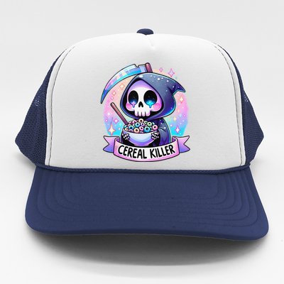 Cereal Killer Breakfast Cereal Bowl Cereals Skull Skeleton Gift Trucker Hat