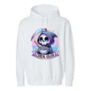 Cereal Killer Breakfast Cereal Bowl Cereals Skull Skeleton Gift Garment-Dyed Fleece Hoodie