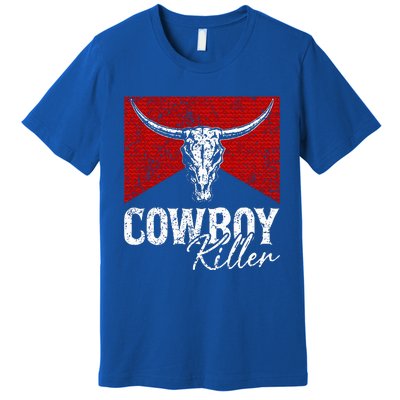 Cowboy Killers Bull Skull Howdy Punchy Western Premium T-Shirt