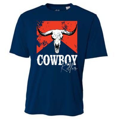 Cowboy Killers Bull Skull Howdy Punchy Western Country Music Cooling Performance Crew T-Shirt