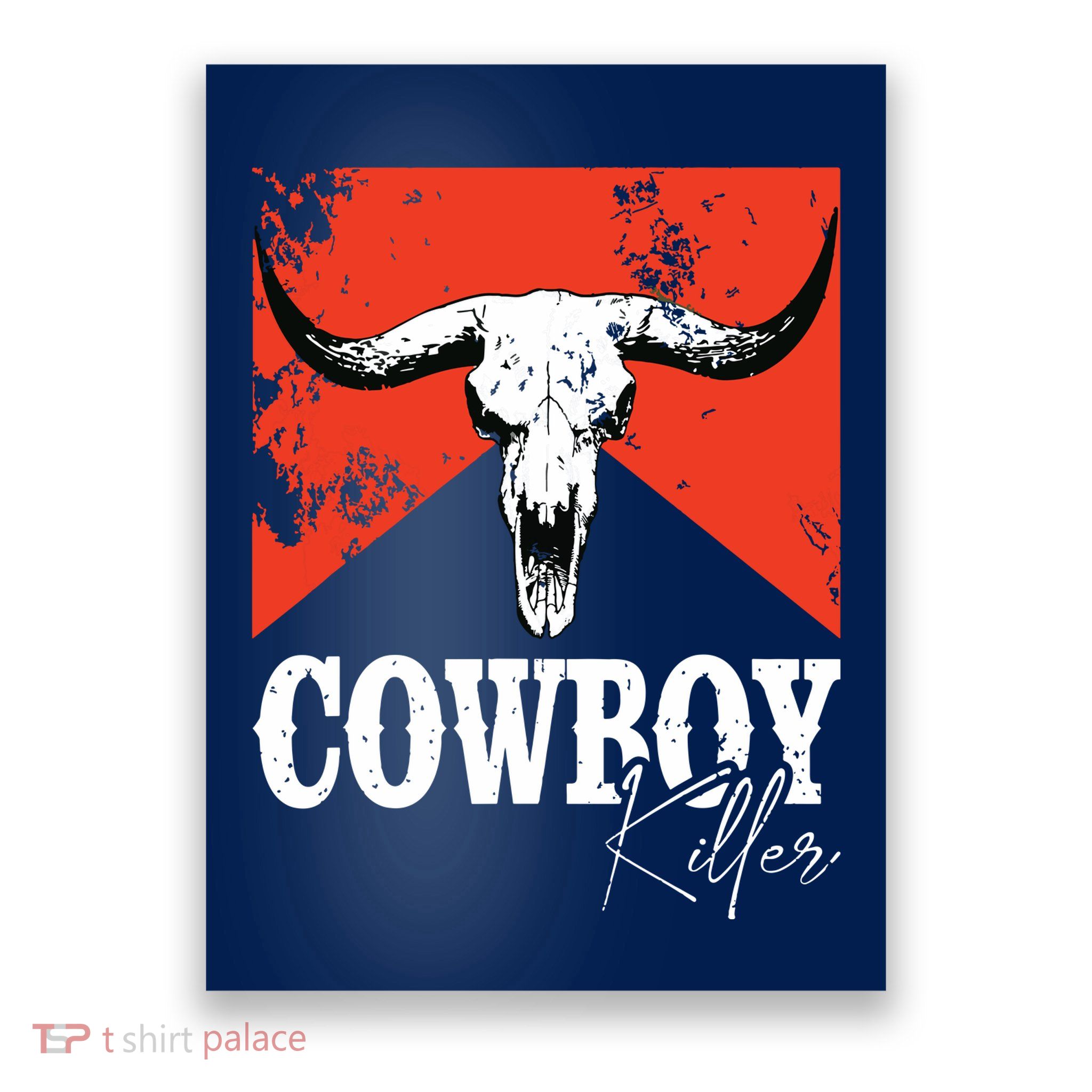 Cowboy Killers Bull Skull Howdy Punchy Western Country Music Poster