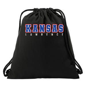 Cool KANSAS Blue & Red Kansas All Caps KANSAS Old School Drawstring Bag