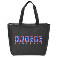 Cool KANSAS Blue & Red Kansas All Caps KANSAS Old School Zip Tote Bag