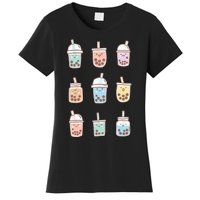 Cute Kawaii Boba Anime Bubble Tea Pastel Women's T-Shirt