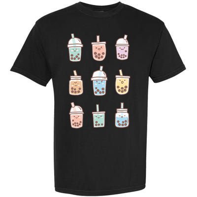 Cute Kawaii Boba Anime Bubble Tea Pastel Garment-Dyed Heavyweight T-Shirt