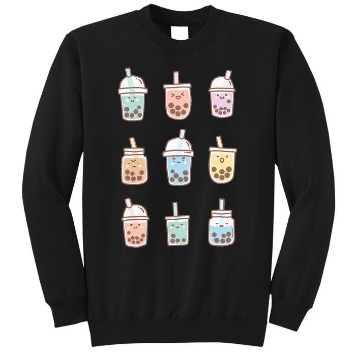 Cute Kawaii Boba Anime Bubble Tea Pastel Sweatshirt