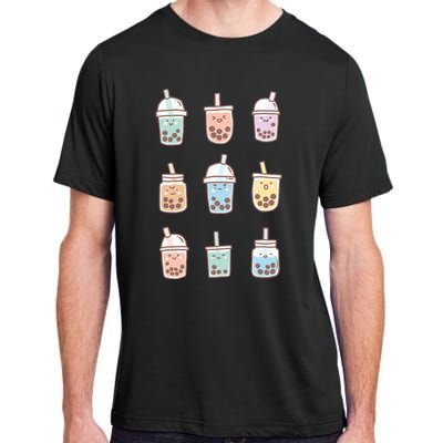 Cute Kawaii Boba Anime Bubble Tea Pastel Adult ChromaSoft Performance T-Shirt