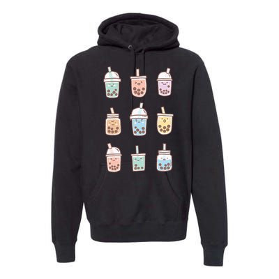 Cute Kawaii Boba Anime Bubble Tea Pastel Premium Hoodie