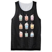 Cute Kawaii Boba Anime Bubble Tea Pastel Mesh Reversible Basketball Jersey Tank