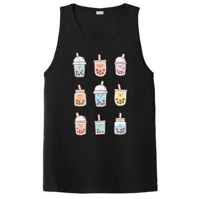 Cute Kawaii Boba Anime Bubble Tea Pastel PosiCharge Competitor Tank