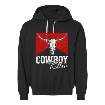 Cowboy Killers Bull Skull Howdy Garment-Dyed Fleece Hoodie