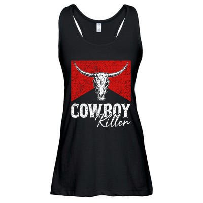 Cowboy Killers Bull Skull Howdy Ladies Essential Flowy Tank