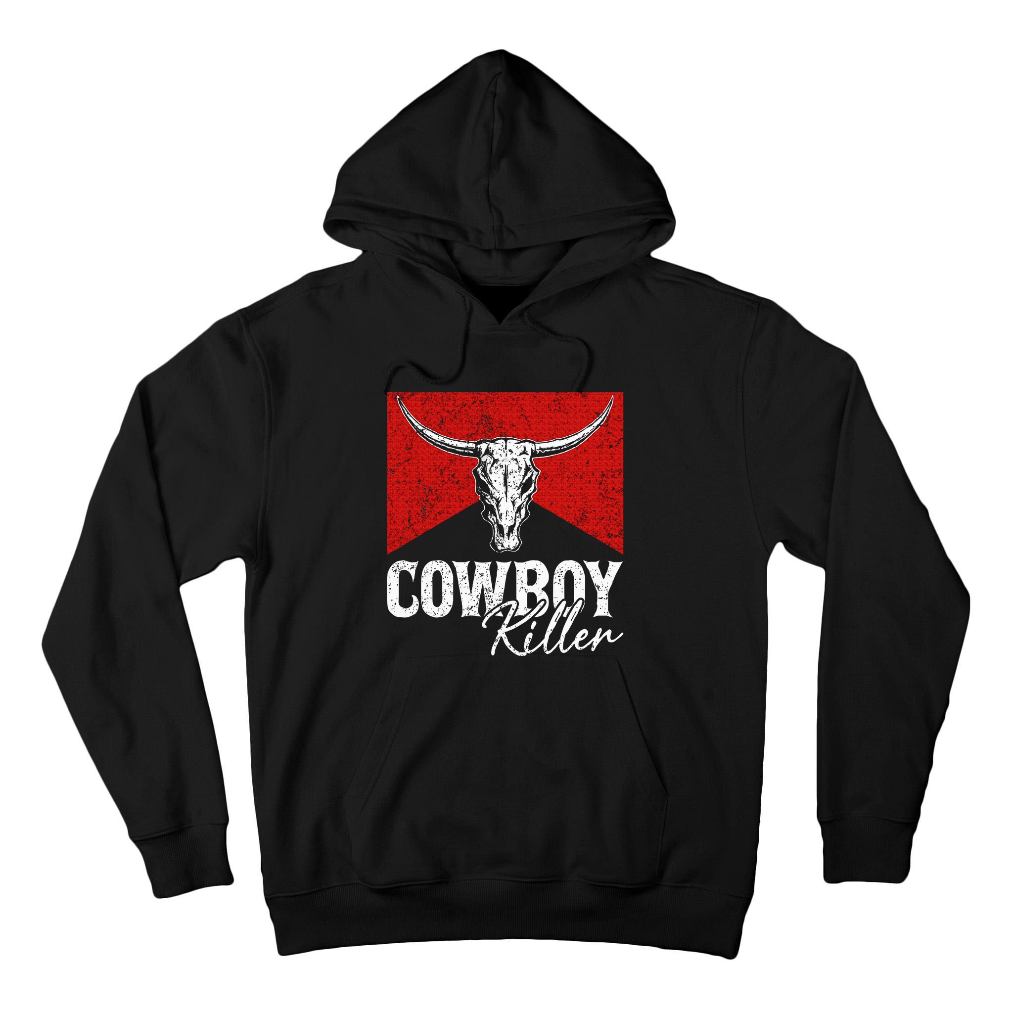 Cowboy Killers Bull Skull Howdy Tall Hoodie