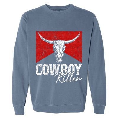 Cowboy Killers Bull Skull Howdy Garment-Dyed Sweatshirt