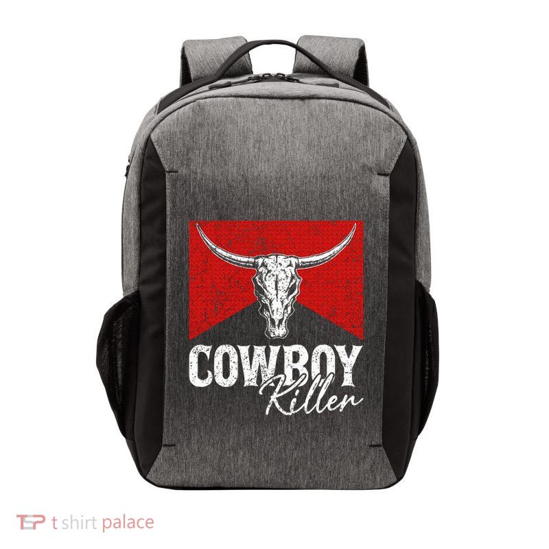 Cowboy Killers Bull Skull Howdy Vector Backpack
