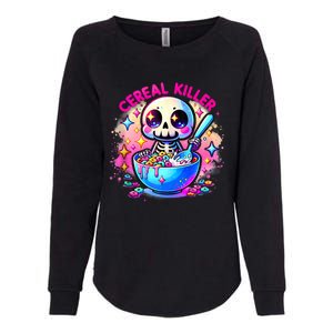 Cereal Killer Breakfast Cereal Bowl Cereals Skull Skeleton Halloween Costumes Womens California Wash Sweatshirt