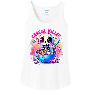 Cereal Killer Breakfast Cereal Bowl Cereals Skull Skeleton Halloween Costumes Ladies Essential Tank